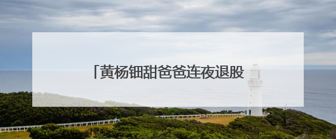 黄杨钿甜爸爸连夜退股？深圳市监局回应！