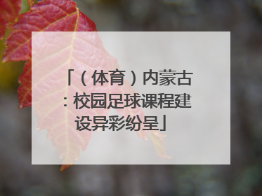 （体育）内蒙古：校园足球课程建设异彩纷呈