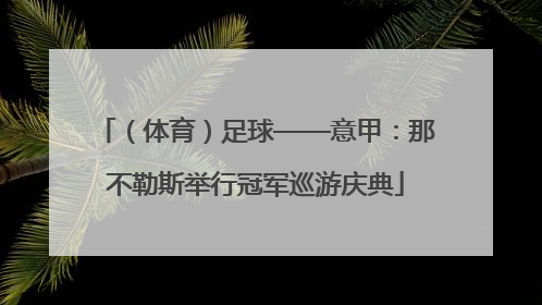 （体育）足球——意甲：那不勒斯举行冠军巡游庆典