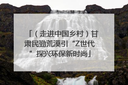 （走进中国乡村）甘肃民勤荒漠引“Z世代”探兴环保新时尚