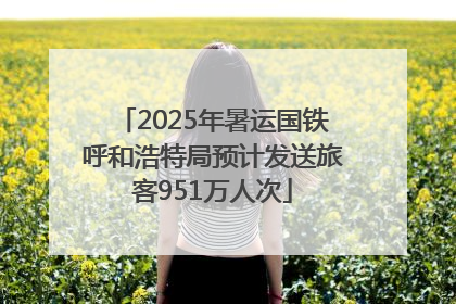 2025年暑运国铁呼和浩特局预计发送旅客951万人次