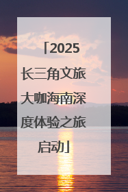 2025长三角文旅大咖海南深度体验之旅启动