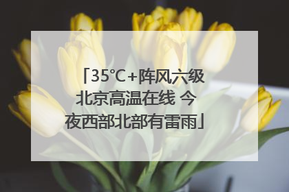 35℃+阵风六级 北京高温在线 今夜西部北部有雷雨