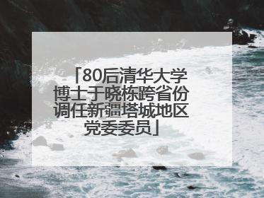 80后清华大学博士于晓栋跨省份调任新疆塔城地区党委委员