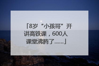 8岁“小孩哥”开讲高铁课，600人课堂沸腾了……