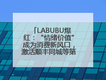 LABUBU爆红：“情绪价值”成为消费新风口，激活顺丰同城等第三方即配