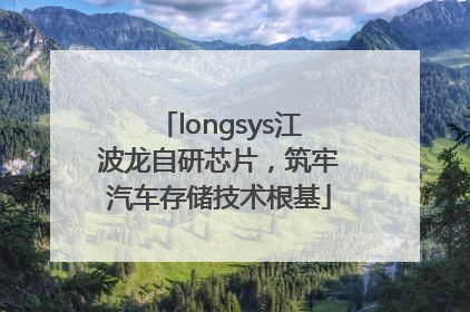 longsys江波龙自研芯片，筑牢汽车存储技术根基